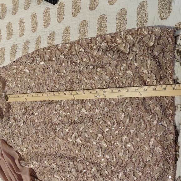 Connected Sequin and Lace Cocktail Dress. Plus Size - Picture 11 of 12